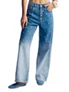 Nocturne 22 Women's Gradient Wide Leg Jeans In Blue