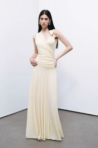 Nocturne Accessory Detailed Maxi Dress In Yellow