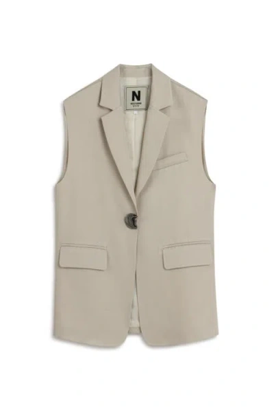 Nocturne Accessory Detailed Vest In Beige
