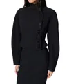 Nocturne Asymmetric Buttoned Tailored Jacket In Black