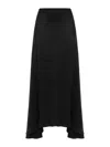Nocturne Asymmetrical Long Skirt In Black