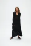Nocturne Asymmetrical Long Skirt In Black