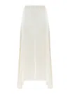 Nocturne Asymmetrical Long Skirt In White