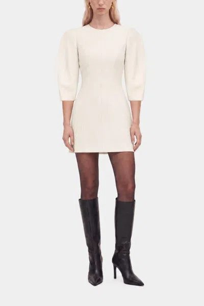 Nocturne Balloon Sleeve Seam Detail Mini Dress In Multi