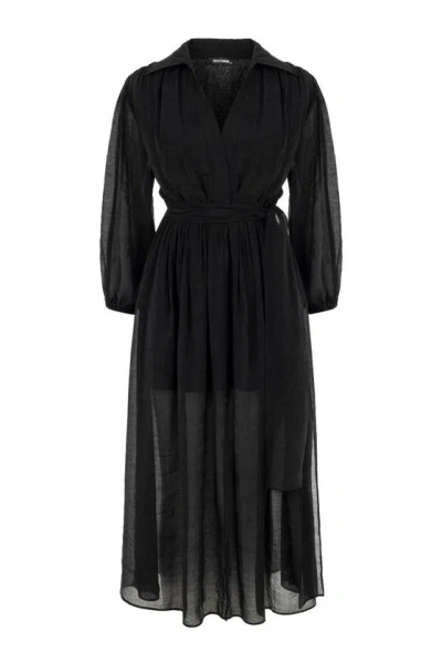 Nocturne Balloon Sleeves Dress In Black