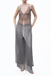 Nocturne Bead Embroidered Maxi Vest In Black