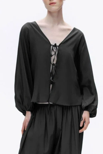 Nocturne Beaded Embroidered Shirt In Black