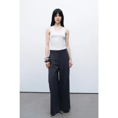 Nocturne Belt Detailed Pants In Anthracite