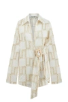 Nocturne Belted Embroidered Jacket In Ivory