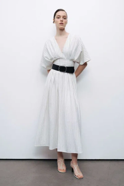 Nocturne Belted Midi Dress In Ivory