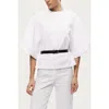 Nocturne Belted Oversized T-shirt In White