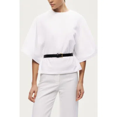 Nocturne Belted Oversized T-shirt In White