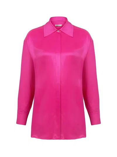Nocturne Belted Shirt In Pink