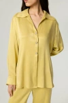 Nocturne Belted Shirt With Statement Buttons In Yellow