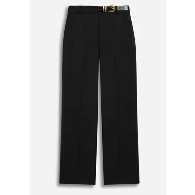 Nocturne Belted Straight Leg Trousers In Black