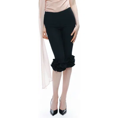 Nocturne Bermuda Pants With Ruffle Details