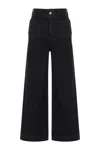 NOCTURNE BLACK HIGH WAISTED WIDE LEG JEANS