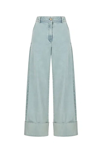 Nocturne Blue High Waist Double-leg Jeans