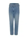 NOCTURNE BLUE HIGH-WAISTED MOM JEANS
