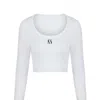 Nocturne Boat Neck Knit Crop Top In White