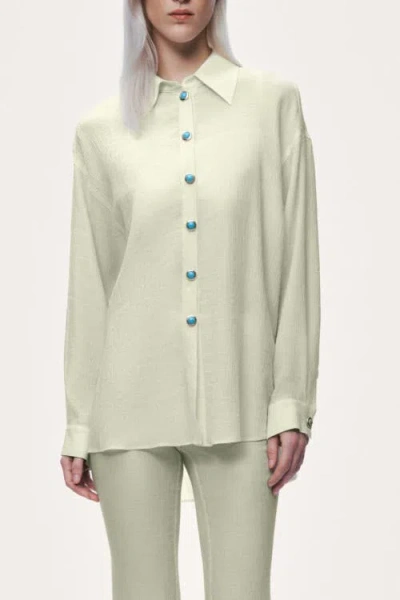 Nocturne Bustier Set Shirt In Green