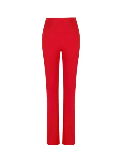 Nocturne Button Hem Pants In Red