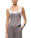 Nocturne Button-front Tailored Blouse In Multi