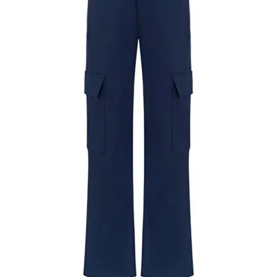 Nocturne Cargo Pants With Elastic Waistband In Blue