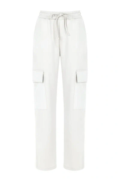 Nocturne Cargo Trousers With Elastic Waistband In Ivory