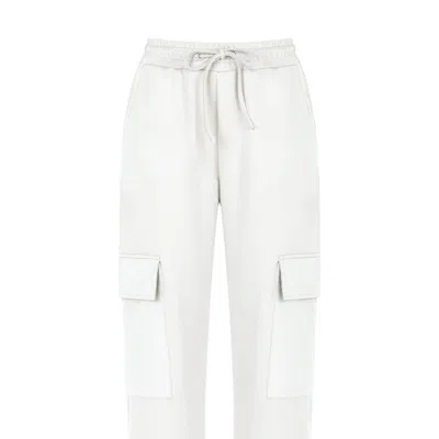 Nocturne Cargo Pants With Elastic Waistband In White