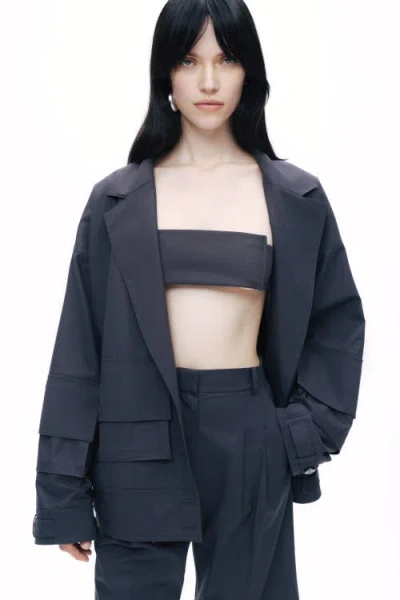 Nocturne Cargo Pocket Jacket In Anthracite