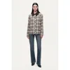 Nocturne Checked Contrast Collar Jacket In Multi