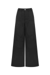 Nocturne Contrast Top Stitching Pants In Black