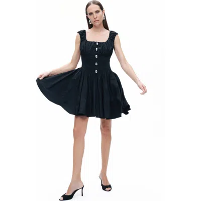 Nocturne Corset Design Mini Dress In Black