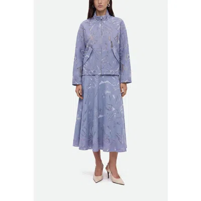 Nocturne Cotton Blend Midi Skirt In Blue