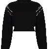 Nocturne Crop Sweatshirt In Black