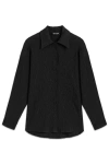 NOCTURNE NOCTURNE CRUMPLED FABRIC DRAPED SHIRT
