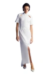 Nocturne Cut-out Dress With Tail In Ivory