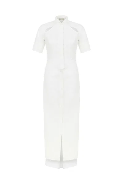 Nocturne Cut-out Dress With Tail In Ivory