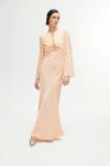 Nocturne Cut-out Long Dress In Salmon