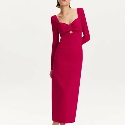 Nocturne Cut-out Midi Dress In Pink