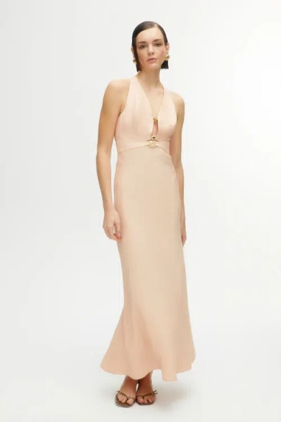 Nocturne Cut-out Midi Dress In Salmon