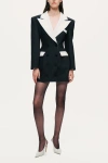 Nocturne Double-breasted Blazer Mini Dress In Black