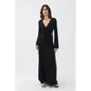 Nocturne Double Breasted Dress With Accessory Detail In Black