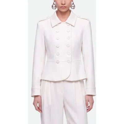 Nocturne Double Breasted Epaulette Jacket In White