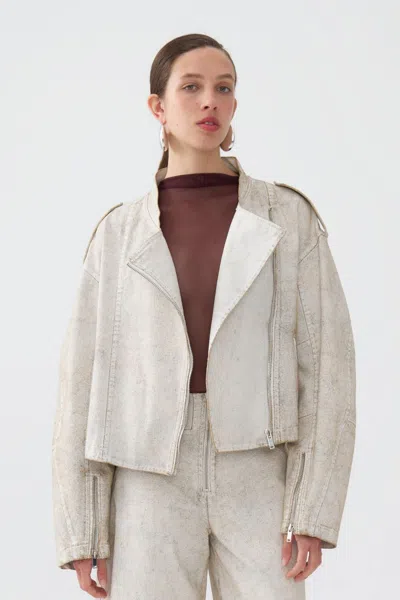 Nocturne Double-breasted Jacket In White