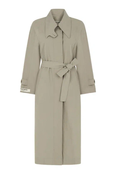 Nocturne Double-breasted Oversized Trench Coat In Khaki