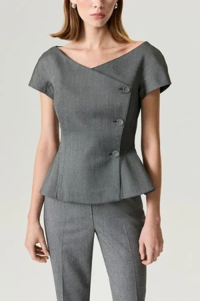 NOCTURNE NOCTURNE DOUBLE-BREASTED V-NECK TAILORED VEST