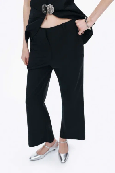 Nocturne Double-pleated Pants In Black