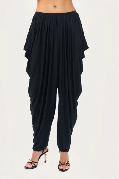 Nocturne Draped Relaxed-fit Pants In Black